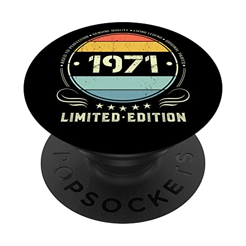 1971 edición limitada 1971 cumpleaños Popsocket para mujeres y hombres PopSockets PopGrip...