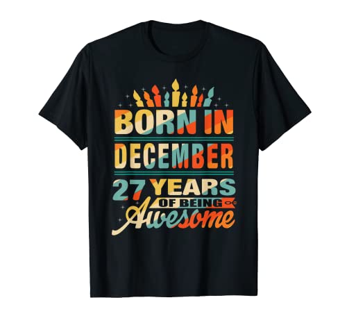 Diciembre 1994 27 años de edad 27 cumpleaños regalo vela gráfica Camiseta