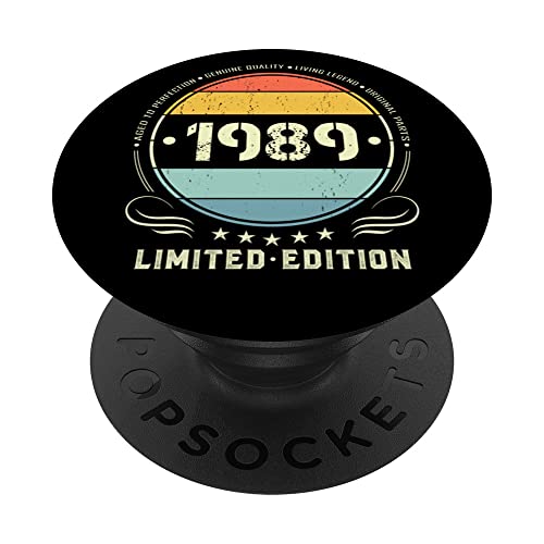 1989 Edición limitada 1989 cumpleaños Popsocket para mujeres y hombres PopSockets PopGrip...