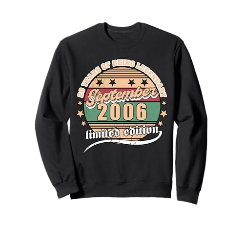 20 cumpleaños Septiembre 2006 Vendimia 20 Años Legendary Sudadera