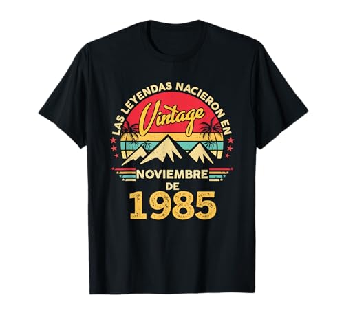 40 Años Cumpleaños Vintage Nacido En Noviembre 1985 Camiseta