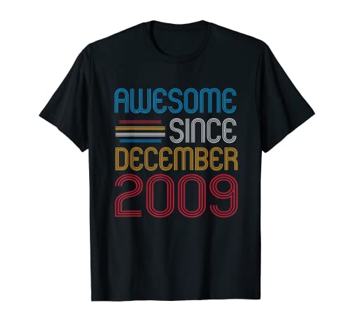 12º cumpleaños impresionante desde diciembre 2009 12 años cumpleaños Camiseta