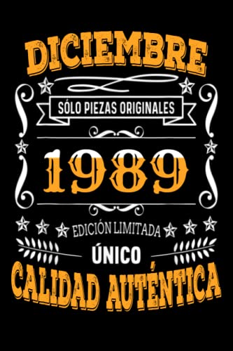 CUADERNO, diciembre 1989, 33 Años Siendo Genial: Regalo de 33 cumpleaños para mujeres y hombres,...