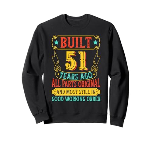 Vintage 51 cumpleaños Hombres 51 años Regalos 51 cumpleaños Sudadera