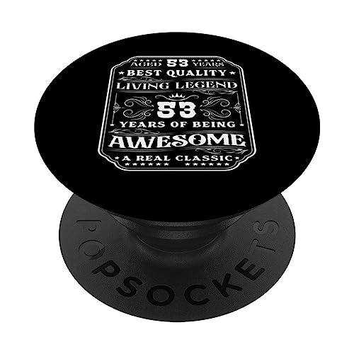 53 Años De Ser Impresionante 53 Años 53 Cumpleaños Hombre PopSockets PopGrip Intercambiable