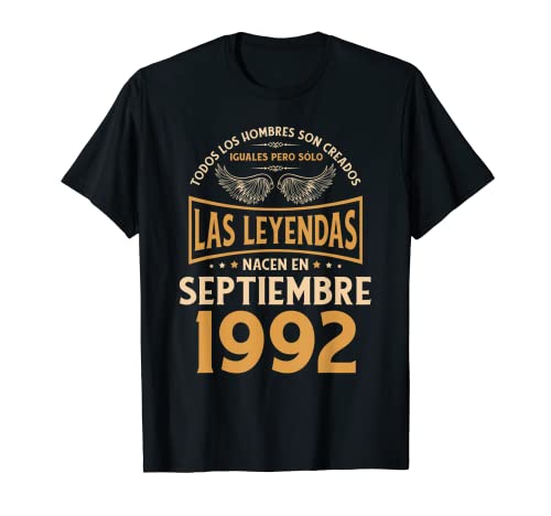 Cumpleaños Hombre Regalos Las Leyendas Septiembre 1992 Camiseta
