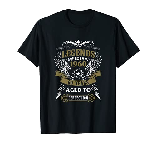 Regalo de 60 cumpleaños para hombres, legendario, desde diciembre de 1960 Camiseta