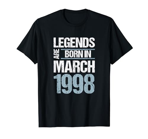Las leyendas nacieron en marzo de 1998 Cumpleaños Camiseta