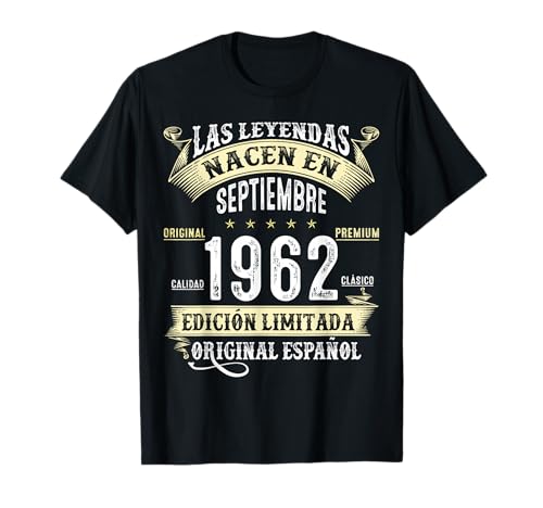 Las Leyendas nacen en Septiembre de 1962 64 Años Cumpleaños Camiseta