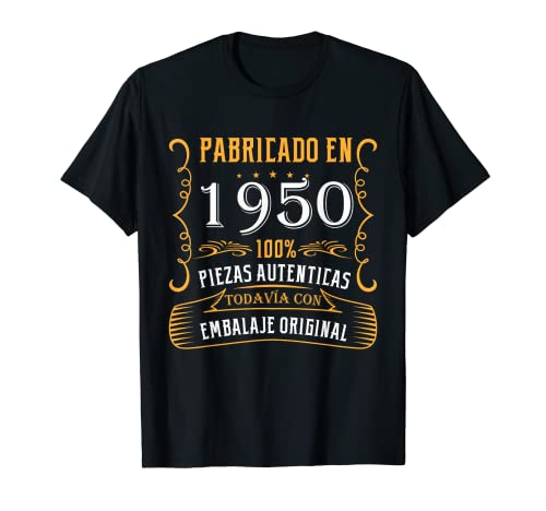 Fabricado 1950 Años Cumpleaños Hombre Mujer Nacen En 1950 Camiseta