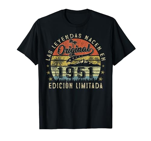 Las Leyendas Nacen En 1951 72 Años Cumpleaños Hombre Camiseta