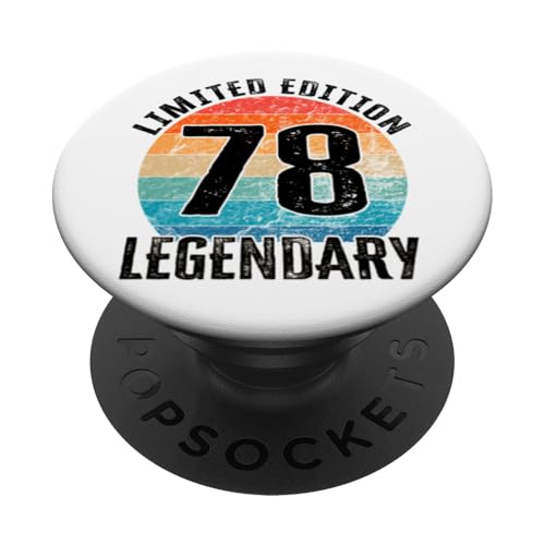 78 cumpleaños Vintage Legendary Bday Limited Edition PopSockets PopGrip Adhesivo