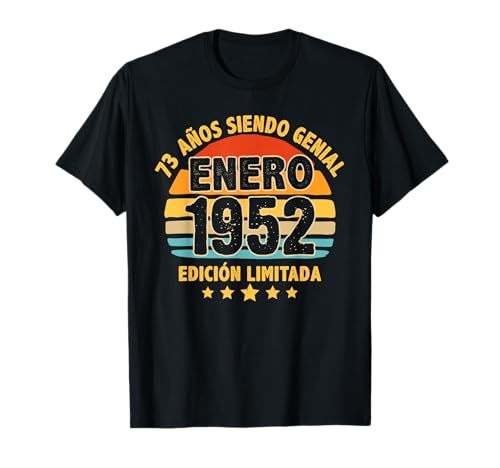Enero 1952 73 Años Hombre Cumpleaños Regalo Enero 1952 Camiseta