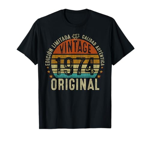 52 Años Regalo de Cumpleaños Hombre Mujer Original 1974 Camiseta