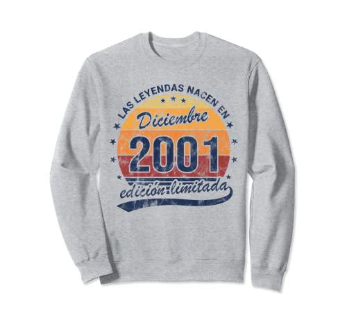 Leyendas Nacen Diciembre 2001 Cumpleaños Vintage Sudadera