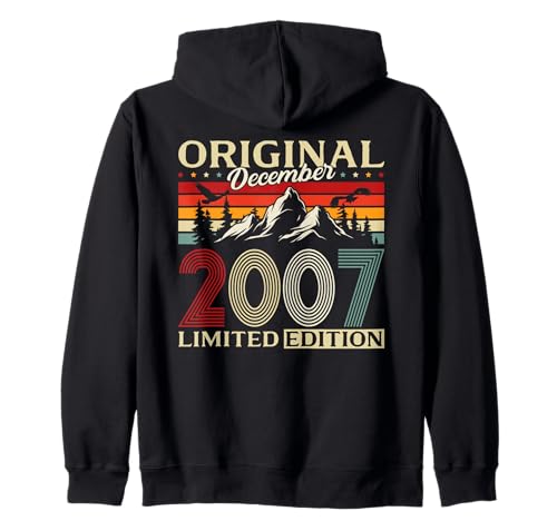 18 cumpleaños Hombre Mujer Regalo Diciembre 2007 Sudadera con Capucha