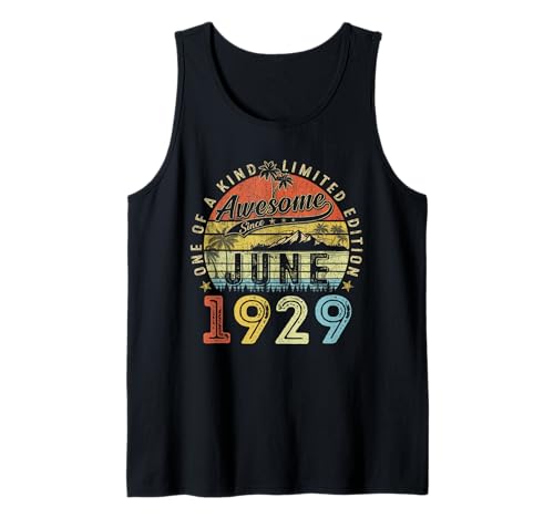 97 Edición Limitada 1929 Único 97 de Junio Cumpleaños Camiseta sin Mangas