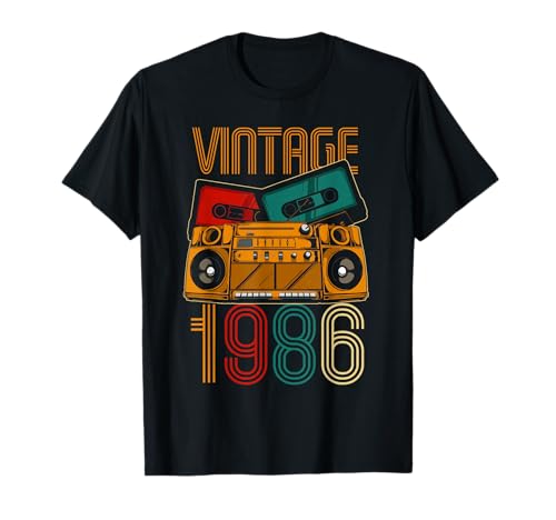 36 Cumpleaños Mujer Hombre 36 Años Vintage 1986 Camiseta