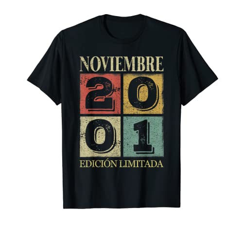Noviembre 2001 Cumpleaños nacen Noviembre De 2001 Regalo Camiseta