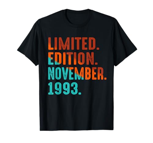 Edición Limitada Noviembre 1993 Cumpleaños Camiseta