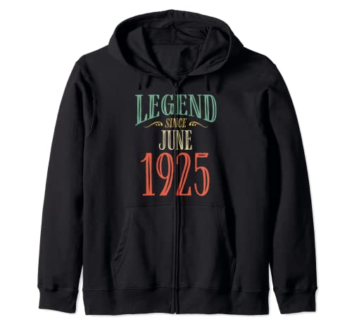 Diseño de cumpleaños de la leyenda desde junio de 1925 Sudadera con Capucha