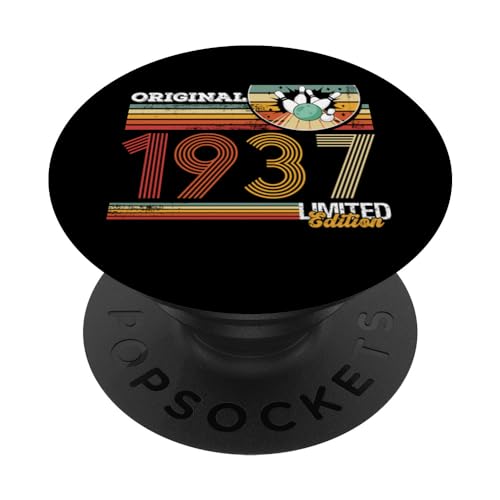 Cumpleaños de bolos de bolos 1937 Fiesta de cumpleaños de la PopSockets PopGrip Intercambiable
