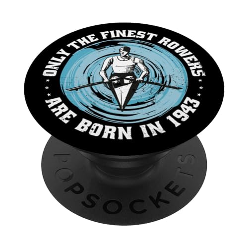 Canoas-Remo Cumpleaños Nacido en 1943 Piragüista Canoas PopSockets PopGrip Adhesivo