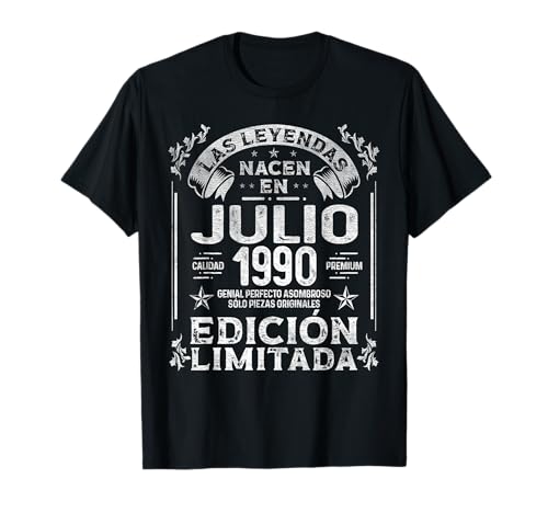 Las Leyendas nacen en Julio de 1990 - 35 Años Cumpleaños Camiseta