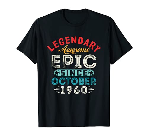Octubre de 1960 - Regalos vintage para fiesta de cumpleaños de 59 años Camiseta