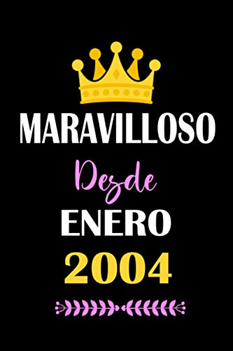 Maravilloso desde enero 2004: cuaderno de cumpleaños, regalos de cumpleaños para niños, niñas,...