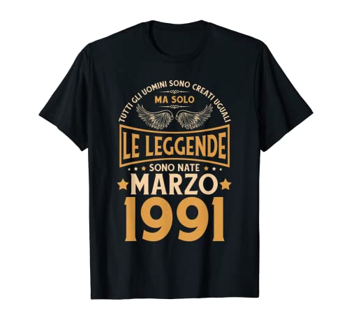 Cumpleaños Hombre Regalo Mujer Le Leyendas Marzo 1991 Camiseta