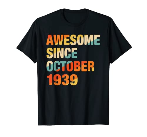 Octubre 1939 82 años 82 cumpleaños regalo vela gráfico Camiseta