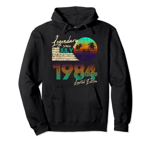 Legendario de cumpleaños desde julio de 1984 Sudadera con Capucha