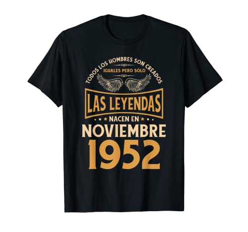Cumpleaños Hombre Regalos Las Leyendas Noviembre 1952 Camiseta