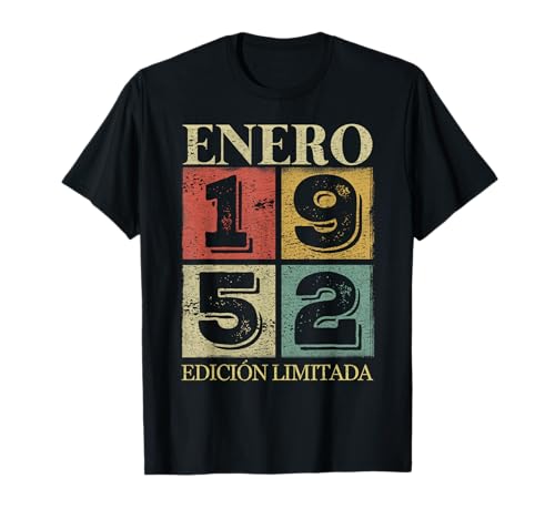 73 Cumpleaños Hombre 73 años Hecho En 1952 Enero Camiseta