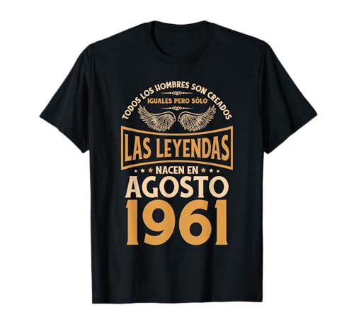 Cumpleaños Hombre Regalos Las Leyendas Agosto 1961 Camiseta