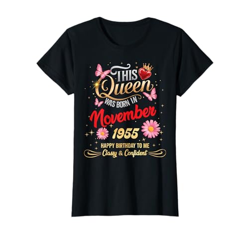 Esta Reina Nació en Noviembre 1955 Noviembre 1955 Cumpleaños Camiseta