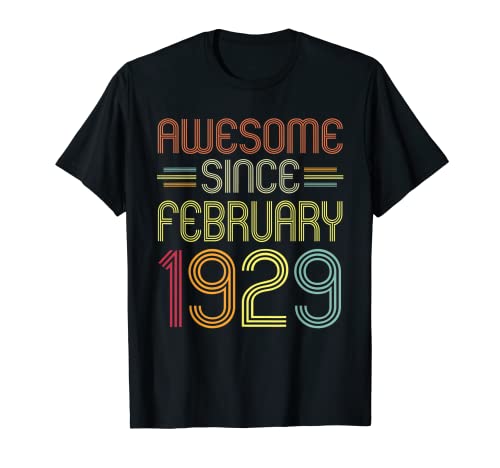 Regalos de 93 cumpleaños impresionantes desde febrero de 1929 93 años Camiseta
