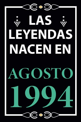 Las leyendas nacen en Agosto 1994: Regalo de cumpleaños perfecto para hombre y mujer de 27 años I...