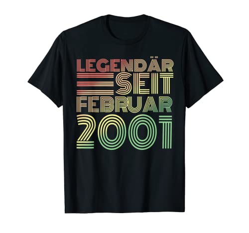19 cumpleaños legendario desde febrero 2001 regalo 19 años Camiseta