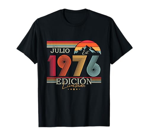 1976 Vintage Julio Cumpleaños Retro Hombre Mujer Regalo Camiseta