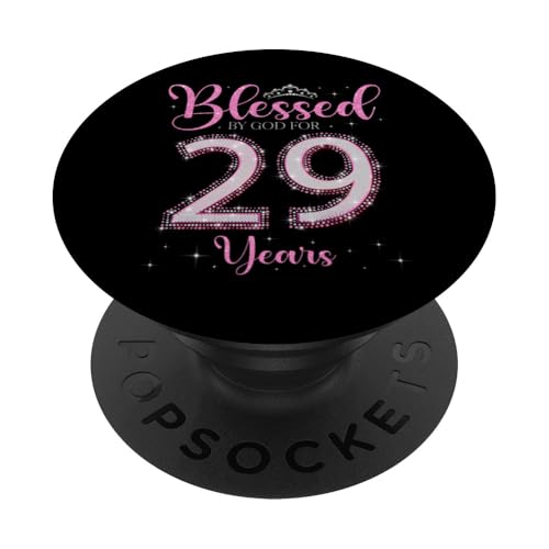 Bendecido por Dios por 29 años 29 cumpleaños 29 cumpleaños PopSockets PopGrip Adhesivo