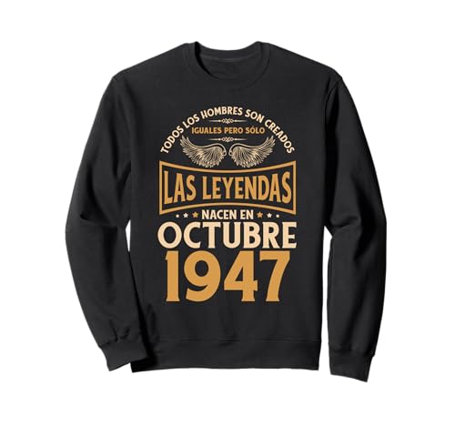 Cumpleaños Hombre Regalos Las Leyendas Octubre 1947 Sudadera