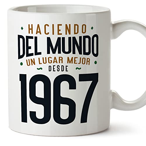 MUGFFINS Tazas 1967 Cumpleaños - En Español - Haciendo del Mundo un Lugar Mejor - 11 oz / 330 ml -...