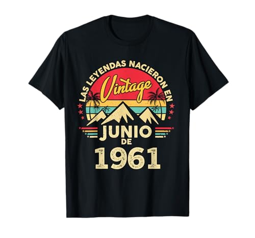 65 años Cumpleaños Vintage Nacido En Junio 1961 Camiseta