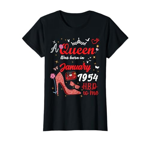 Enero 1954 Cumpleaños Esta Reina Nació En Enero 1954 Camiseta