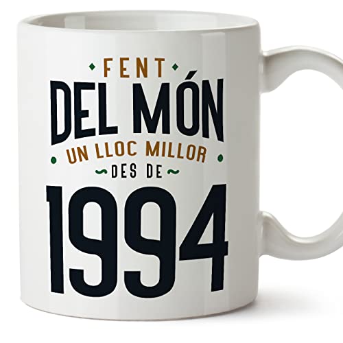 MUGFFINS Tazas 1994 Cumpleaños - En Catalán - Fent del Món un Lloc Millor - 11 oz / 330 ml -...