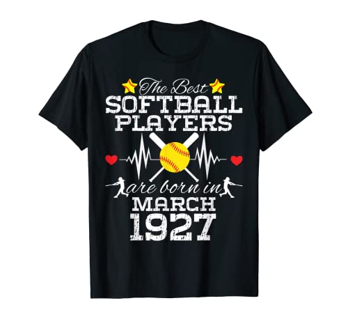 Cumpleaños de 97 años en marzo de 1927 mejores jugadores de softball Camiseta