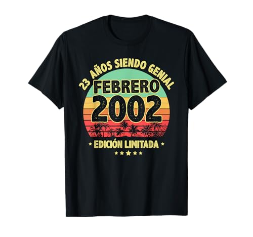 Febrero 2002 23 Años Hombre Cumpleaños Regalo Febrero 2002 Camiseta
