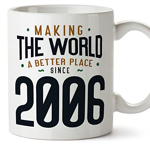 MUGFFINS Tazas 2006 Cumpleaños - En Inglés - Making the World a Better Place - 11 oz / 330 ml -...